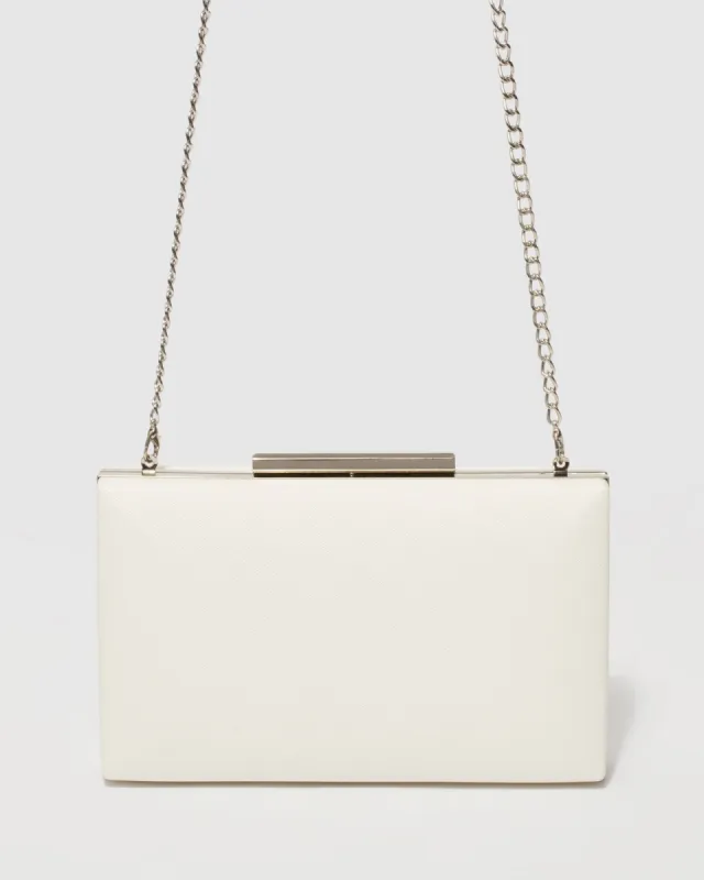 White Jaimi Clutch Bag sold by Collete Hayman