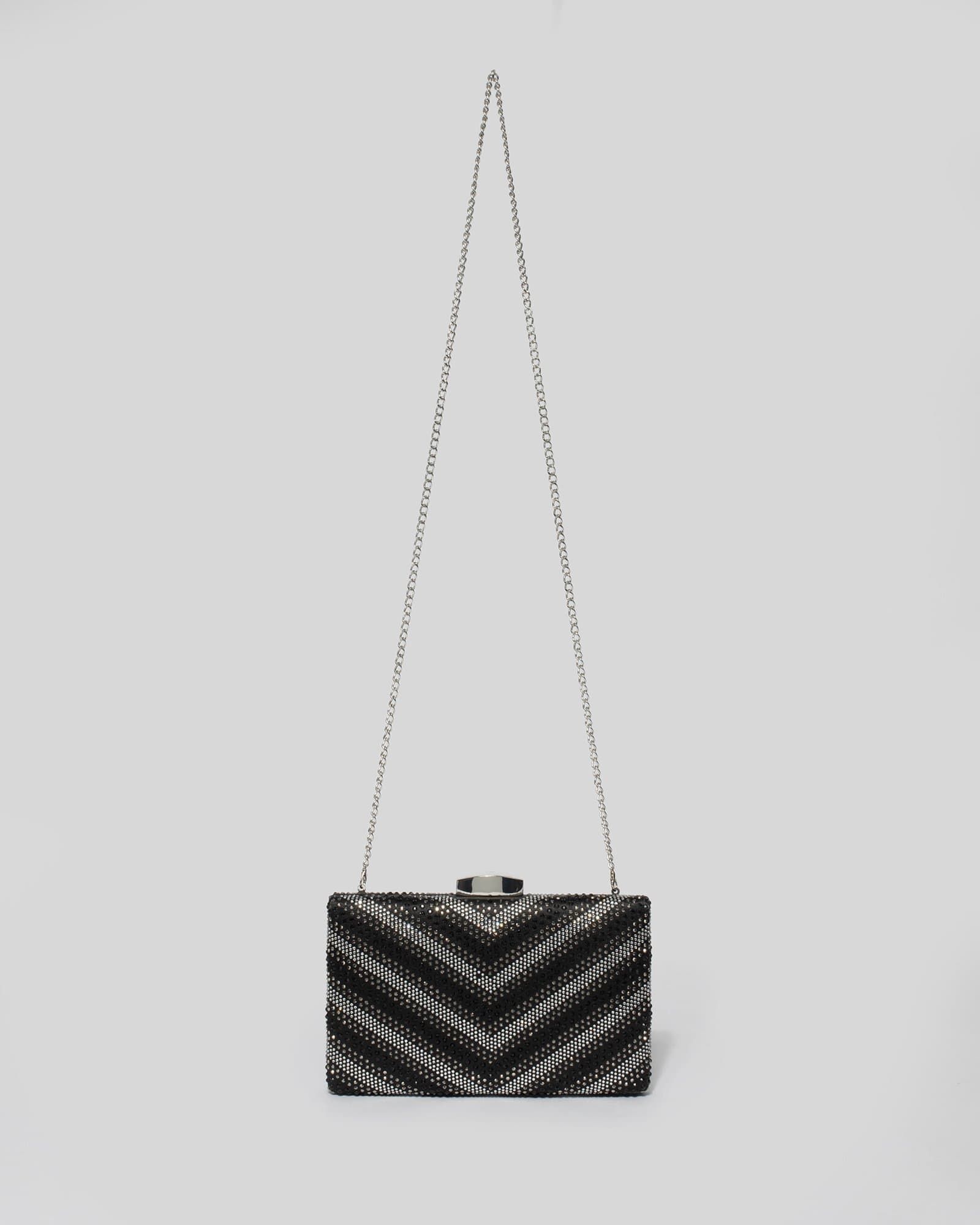 Black and Silver Alice Hardcase Clutch Bag sold by Collete Hayman product image thumbnail 5