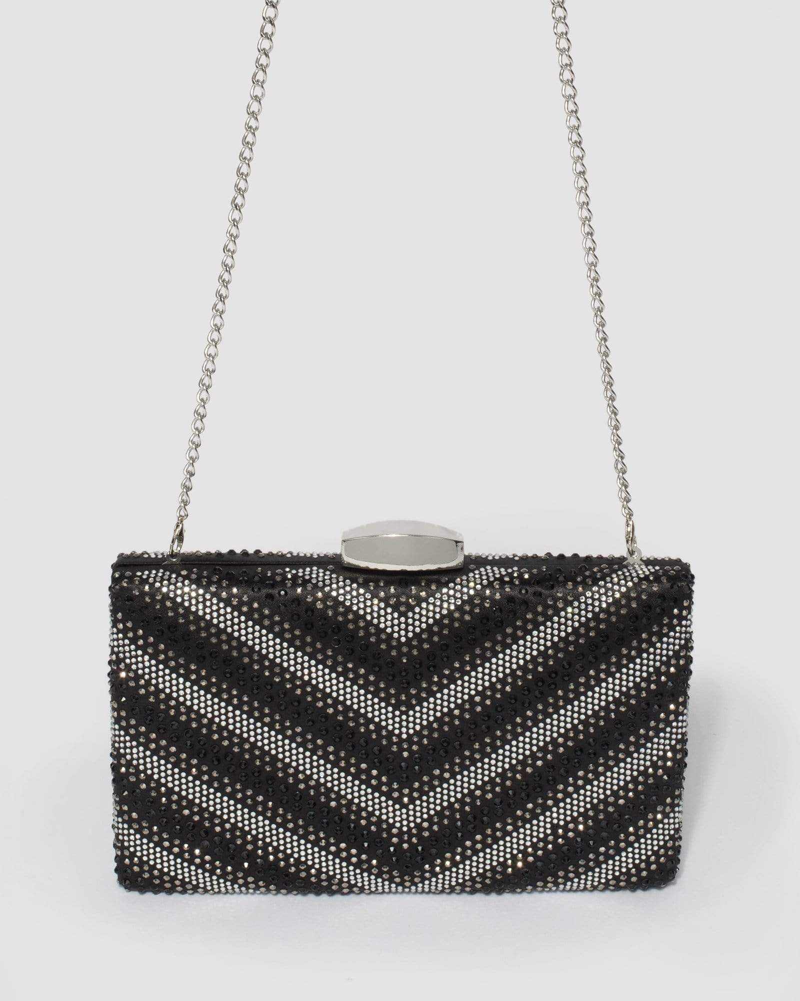 Black and Silver Alice Hardcase Clutch Bag sold by Collete Hayman product image thumbnail 4