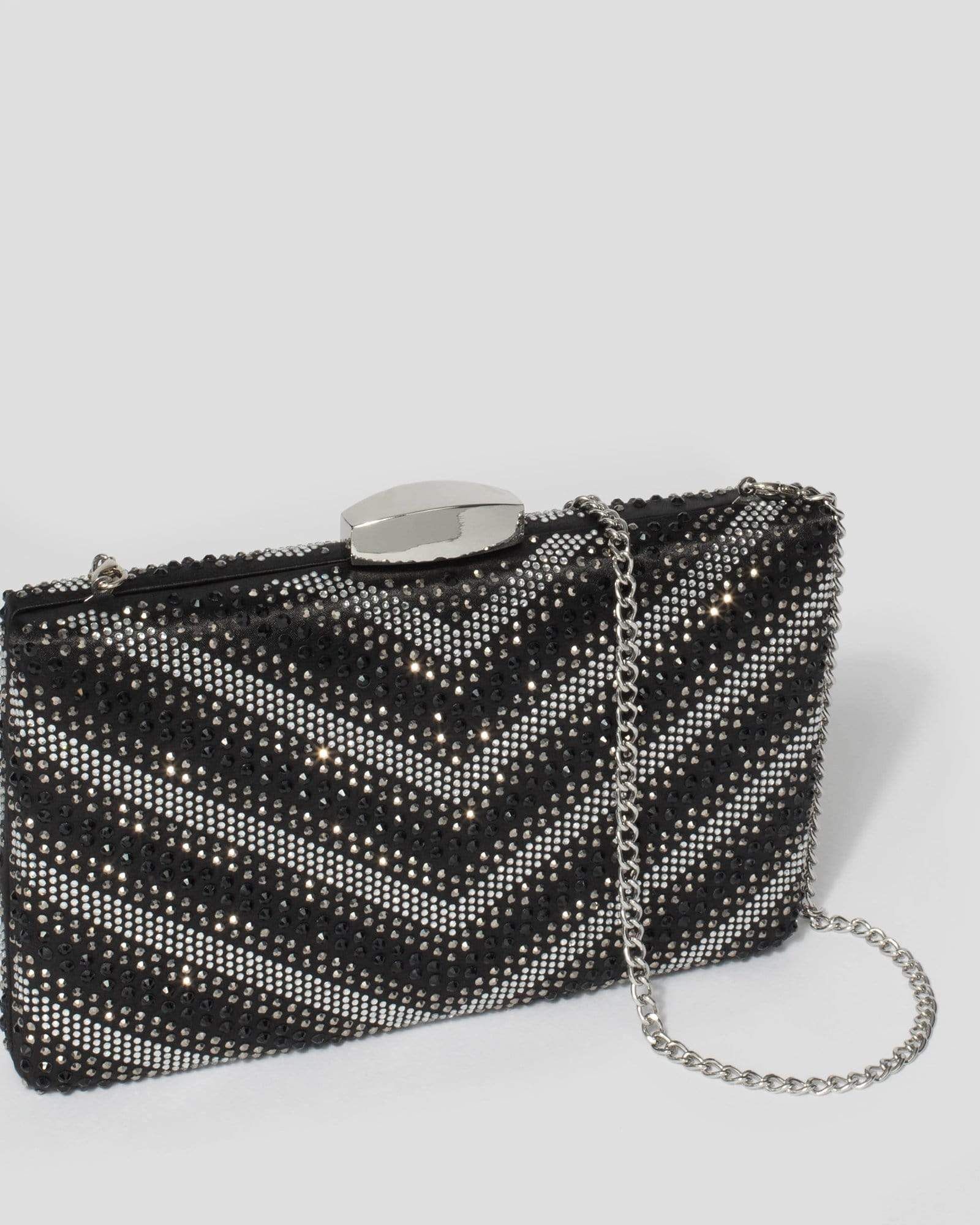 Black and Silver Alice Hardcase Clutch Bag sold by Collete Hayman product image thumbnail 3