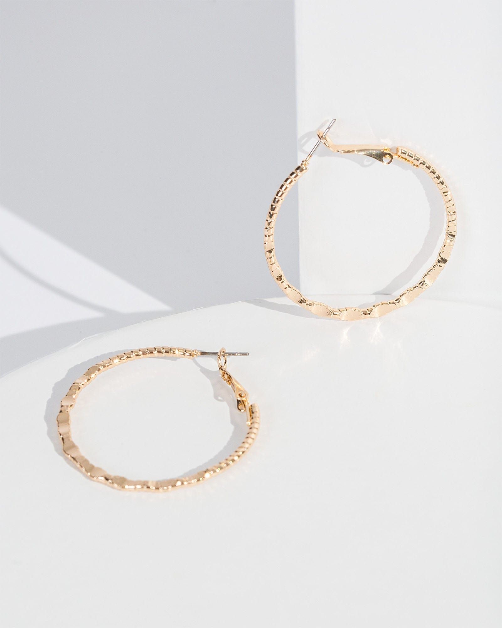 Gold Scoop Detailed Hoop Earrings sold by Collete Hayman product image thumbnail 2
