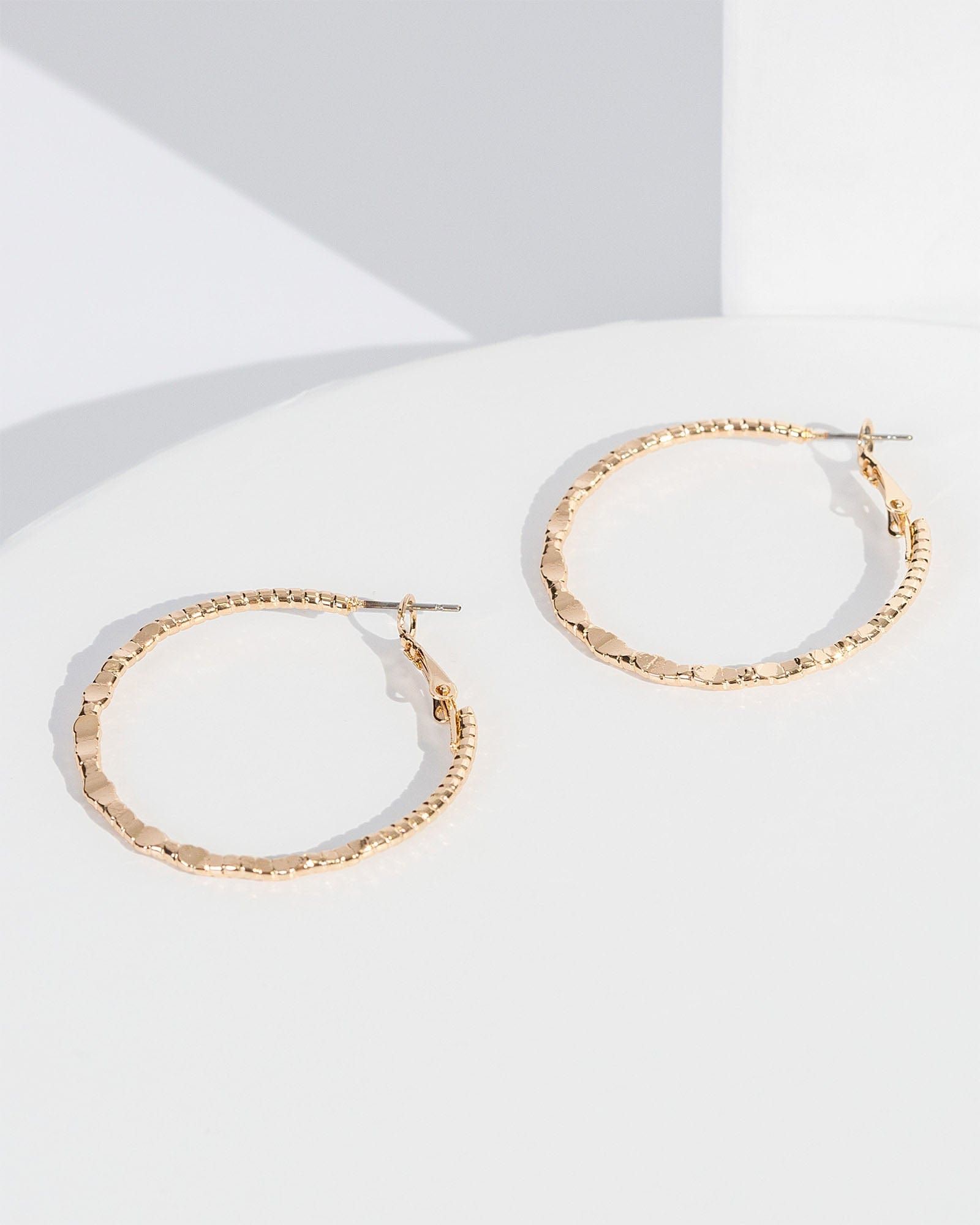 Gold Scoop Detailed Hoop Earrings sold by Collete Hayman