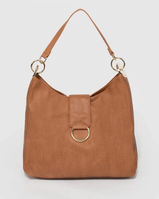 Tan Elly Round Tote Bag sold by Collete Hayman