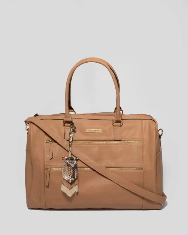 Caramel Becky Weekender Bag sold by Collete Hayman