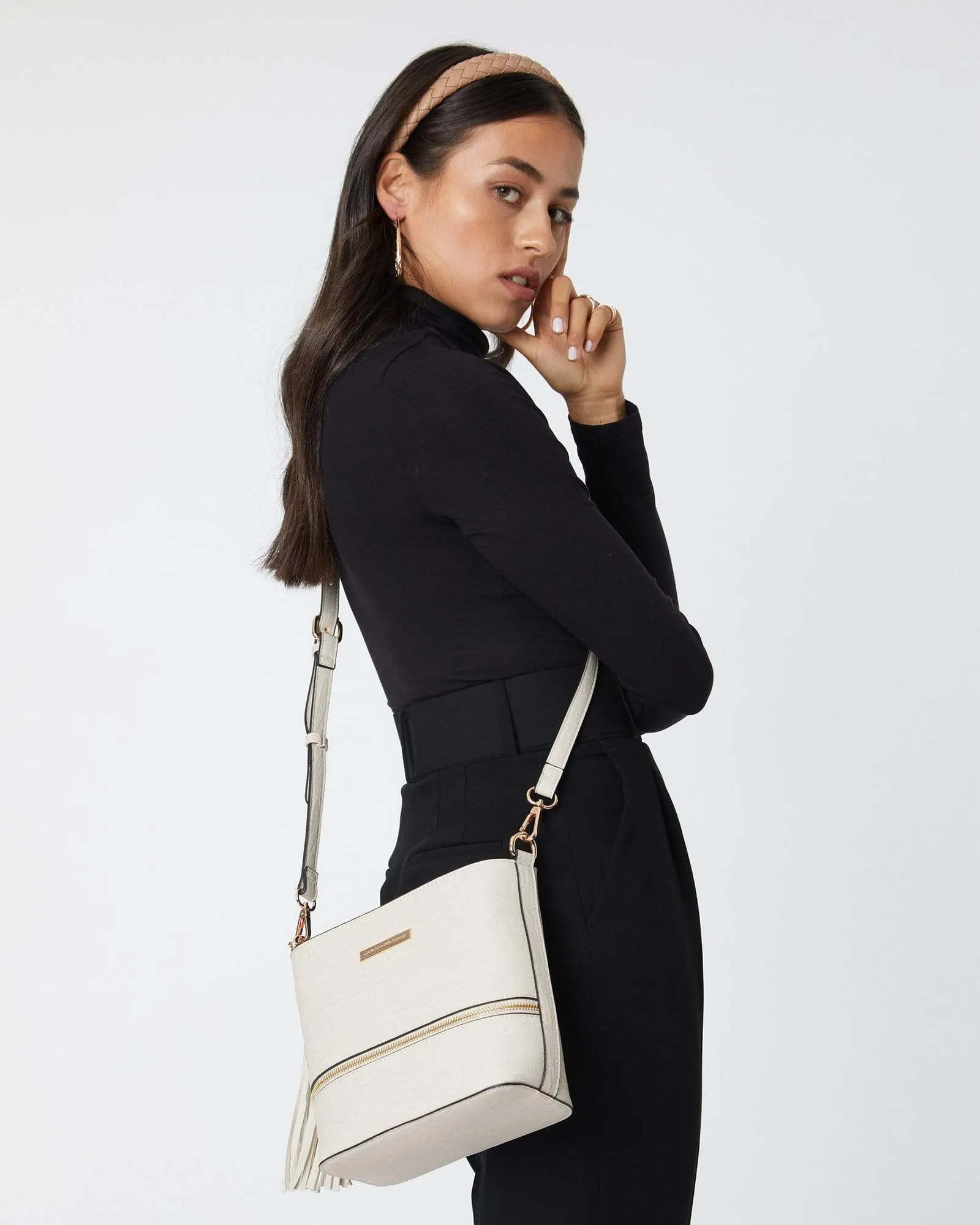 Ivory Pia Tassel Crossbody Bag sold by Collete Hayman product image thumbnail 4