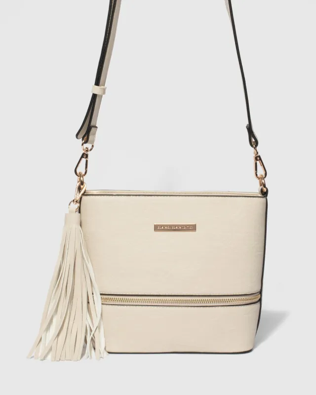 Ivory Pia Tassel Crossbody Bag sold by Collete Hayman