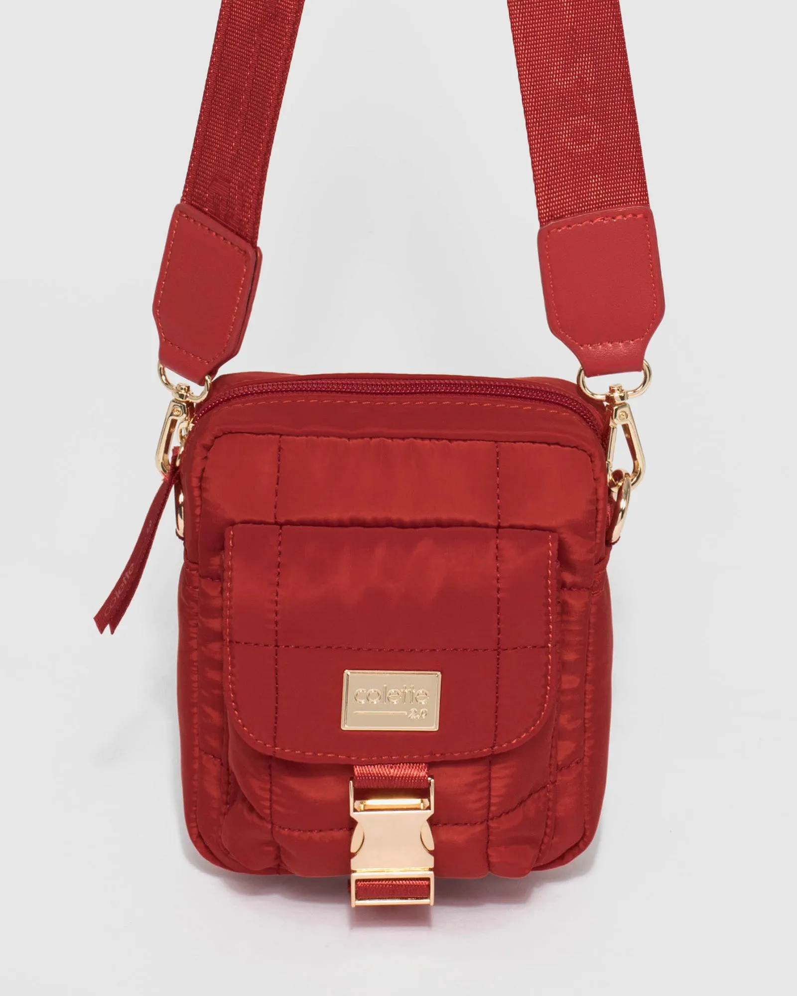Red Emma Lock Crossbody Bag sold by Collete Hayman