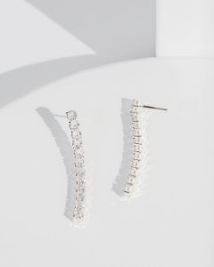 Crystal Crystal Cubic Zirconia Chain Drop Earrings sold by Collete Hayman