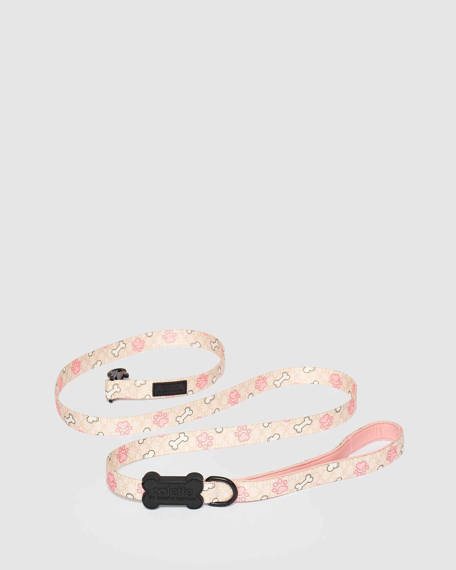 Pink Paw & Bone Print Pet Leash sold by Collete Hayman