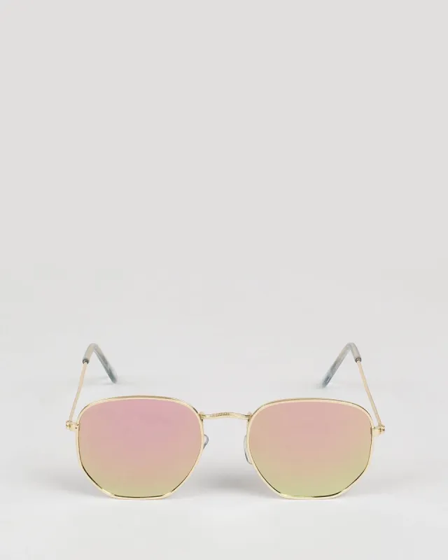Rose Gold Angled Aviator Sunglasses sold by Collete Hayman