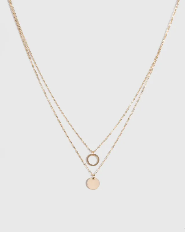 Gold Plated Disc Necklace sold by Collete Hayman