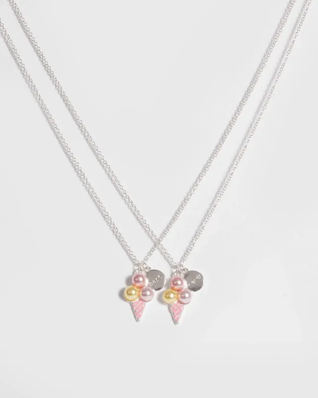 Silver Best Friends Ice Cream Necklace sold by Collete Hayman