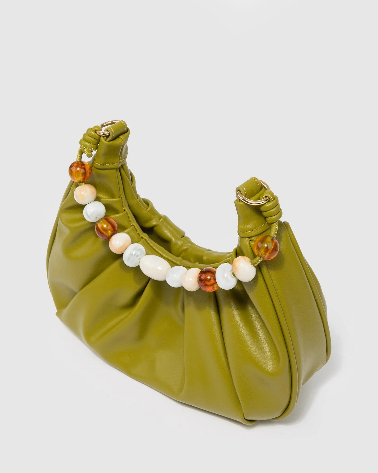 Olive Tess Beaded Handle Shoulder Bag sold by Collete Hayman product image thumbnail 5