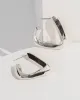 Silver Triangle Huggie Hoop Earrings sold by Collete Hayman