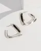 Silver Triangle Huggie Hoop Earrings sold by Collete Hayman