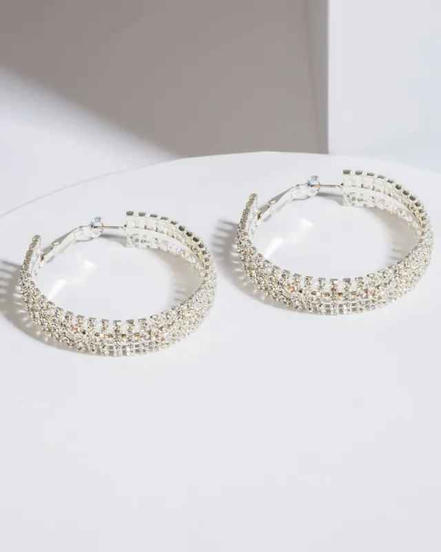 Crystal Row Hoop Earrings sold by Collete Hayman