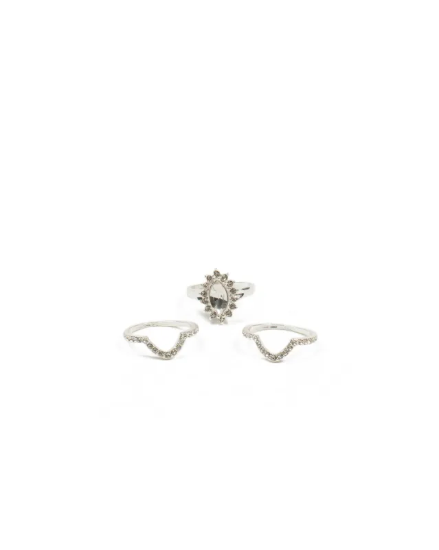 Navette Crystal Stone Ring Pack - Large sold by Collete Hayman