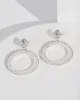Silver Double Round Crystal Earrings sold by Collete Hayman