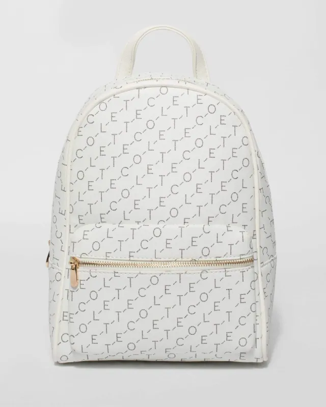 White Paige Backpack sold by Collete Hayman