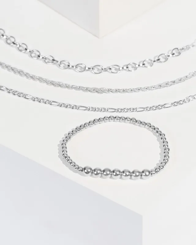 Silver Multi Chain Bracelet Pack sold by Collete Hayman