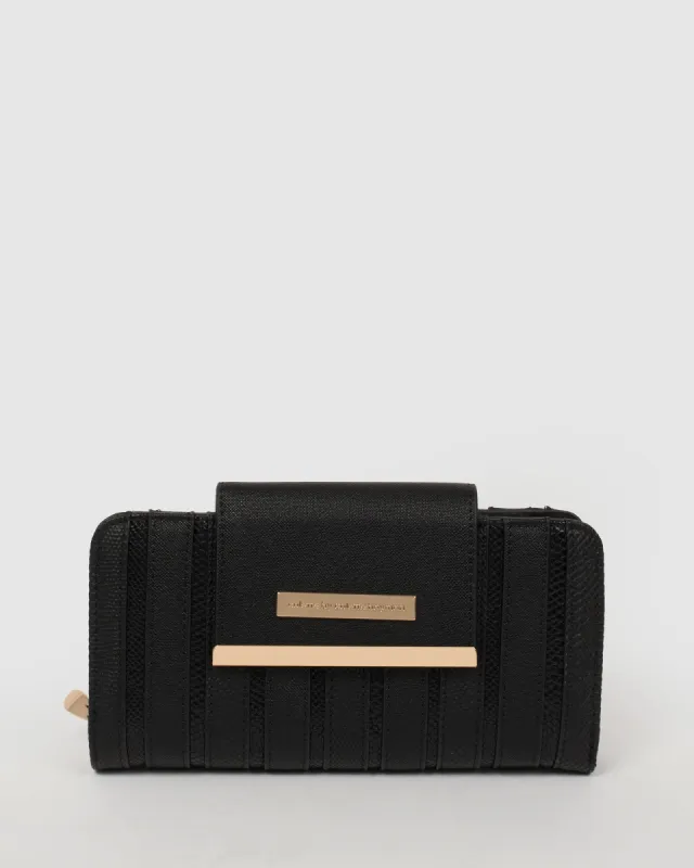 Black Blake Small Panel Wallet sold by Collete Hayman