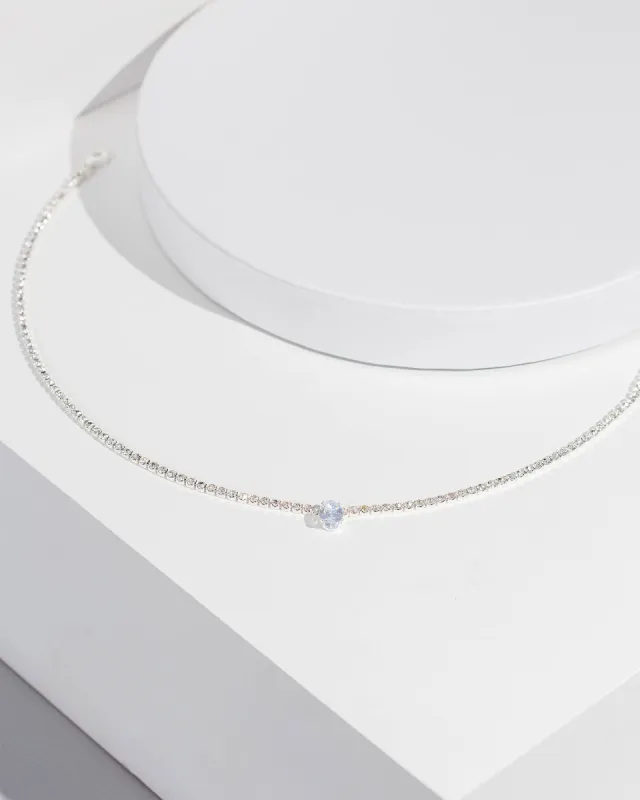 Crystal Tear Drop Pendant Necklace sold by Collete Hayman