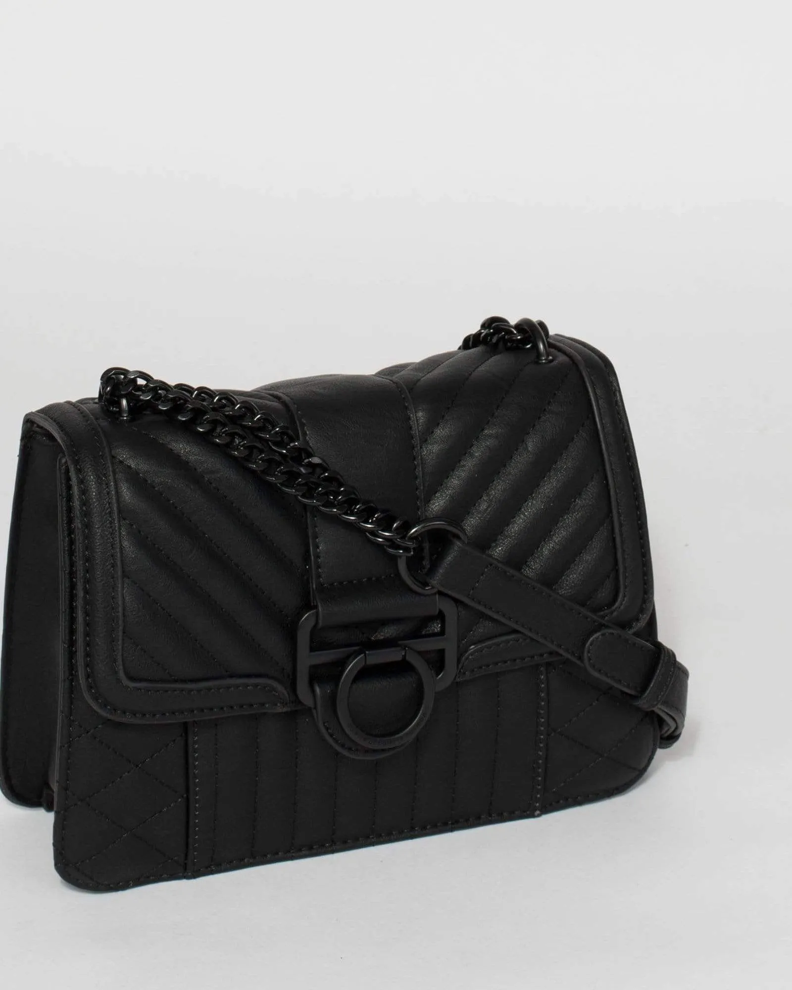 Black Rachel Quilted Crossbody Bag sold by Collete Hayman product image thumbnail 3