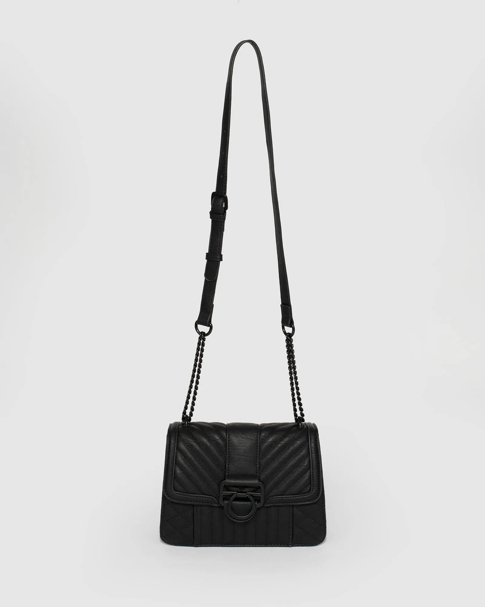 Black Rachel Quilted Crossbody Bag sold by Collete Hayman product image thumbnail 4