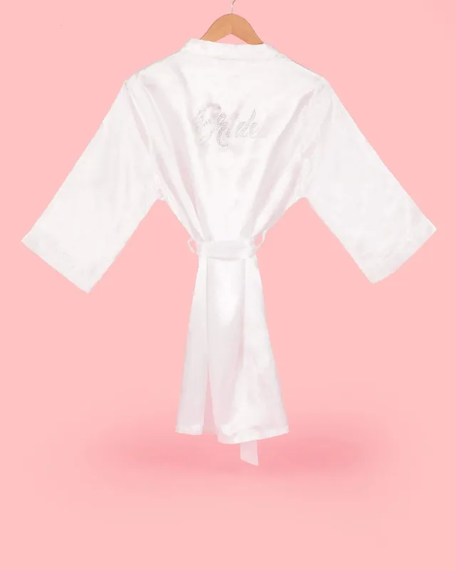 Bride White Satin Robe sold by Collete Hayman