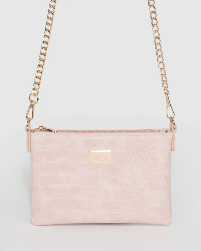 Pink Peta Chain Crossbody Bag sold by Collete Hayman