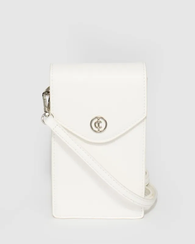 White Esther Pocket Crossbody Bag sold by Collete Hayman