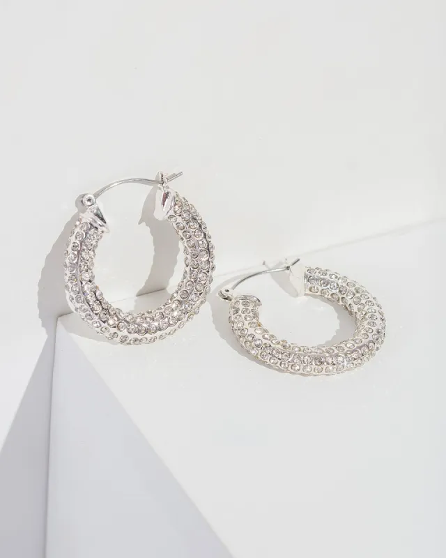 Crystal Chunky Hoop Earrings sold by Collete Hayman