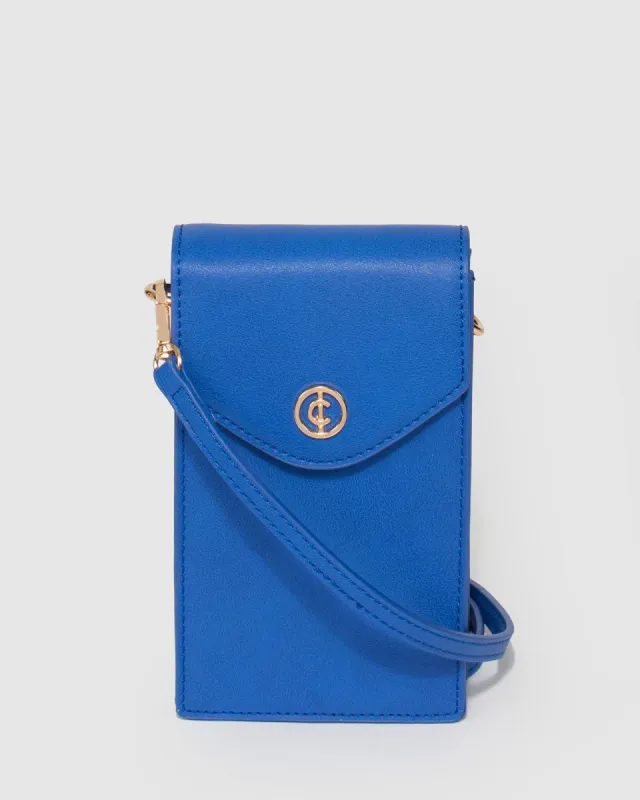 Blue Esther Pocket Crossbody Bag sold by Collete Hayman