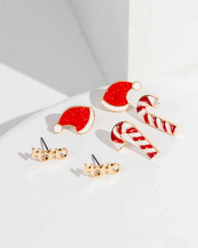 Red Santa Hat Earrings sold by Collete Hayman