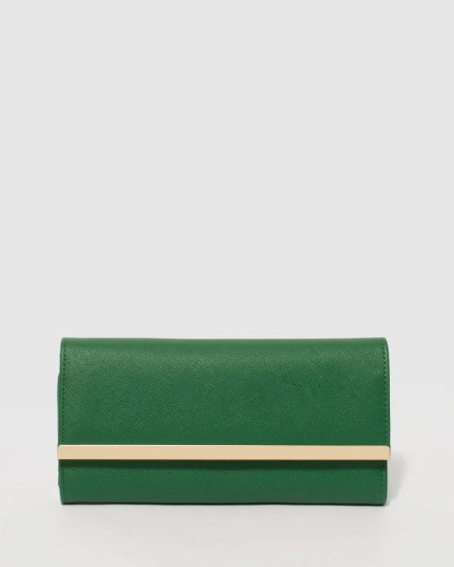 Green Natalie Edge Bar Wallet sold by Collete Hayman