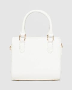 White Sia Mini Tassel Tote Bag sold by Collete Hayman