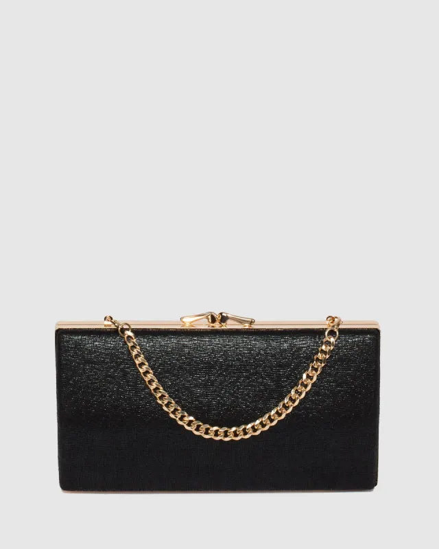 Black Eliane Clutch Bag sold by Collete Hayman