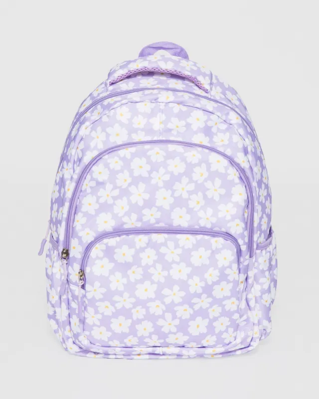 Daisy Print Large Round Backpack sold by Collete Hayman