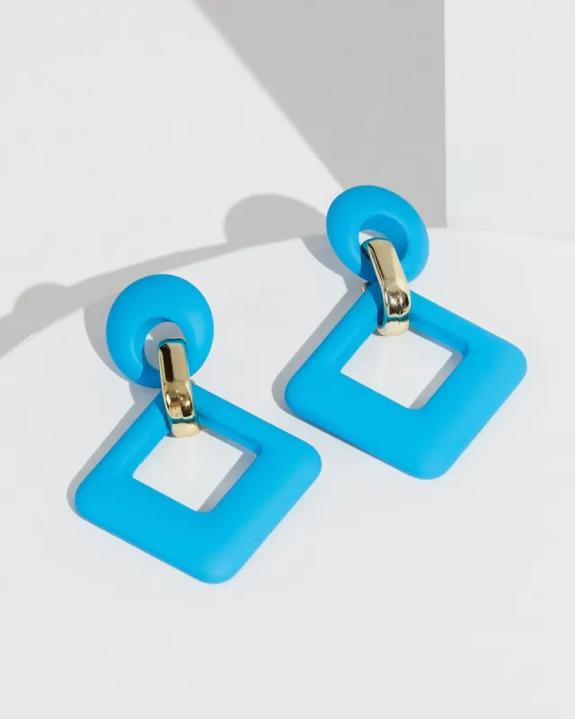 Blue Coated Diamond Earrings sold by Collete Hayman