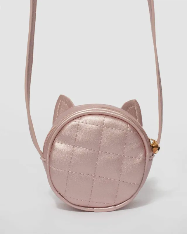 Pink Kids Cat Mini Crossbody Bag sold by Collete Hayman