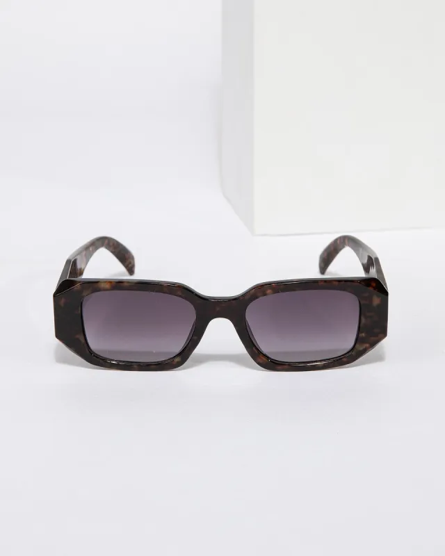 Tortoiseshell Rectangular Sunglasses made by Collete Hayman