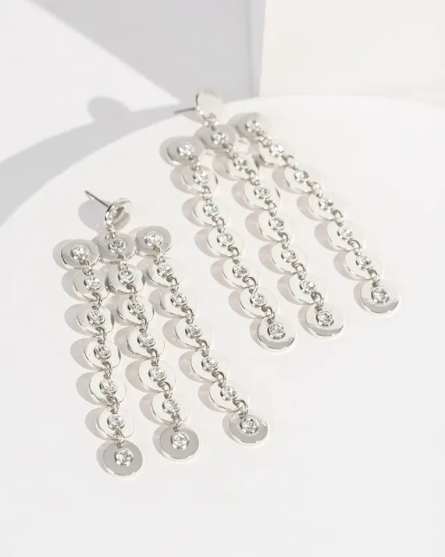 Silver Dangle Chain Stud Earrings sold by Collete Hayman