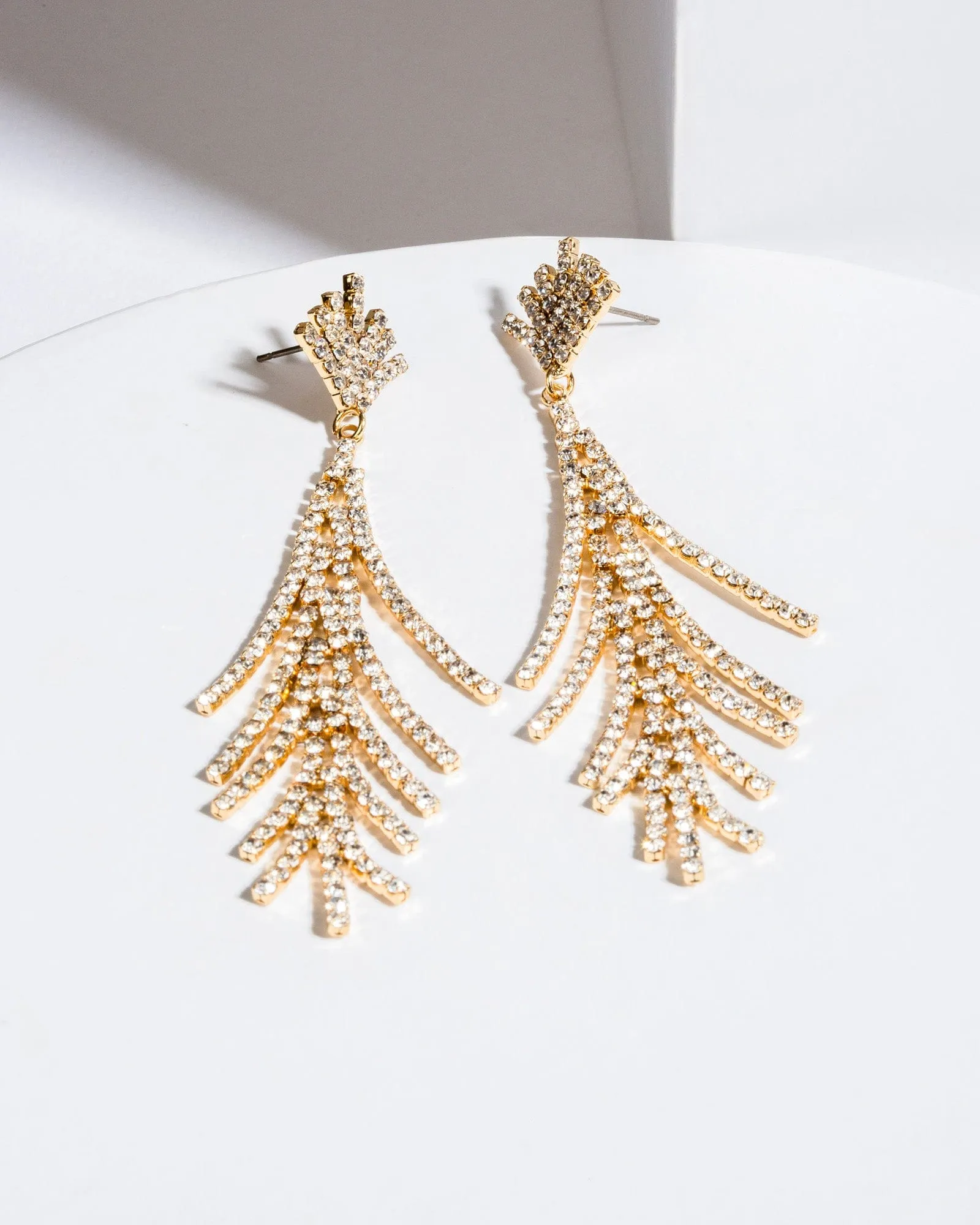 Crystal Tiered Drop Earrings sold by Collete Hayman