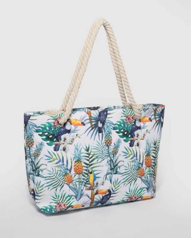 Multi Colour Large Summer Beach Bag sold by Collete Hayman