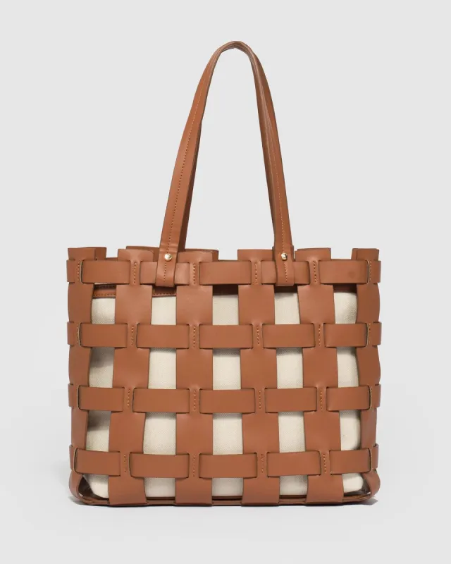 Tan Anna Canvas Tote made by Collete Hayman