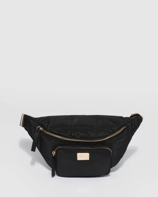 Black Madison Nylon Bumbag sold by Collete Hayman