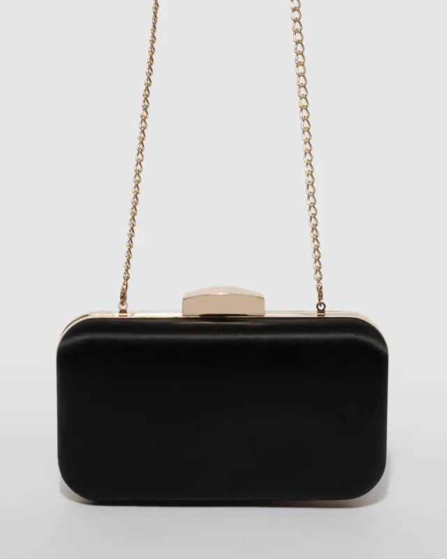 Black Penelope Hardcase Clutch Bag sold by Collete Hayman
