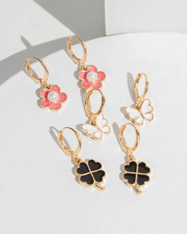 Multi Colour Garden Huggie Hoop Pack sold by Collete Hayman