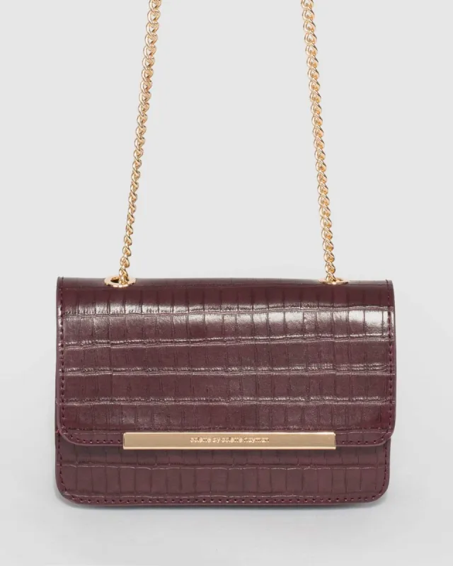 Maroon Lauren Chain Bag sold by Collete Hayman
