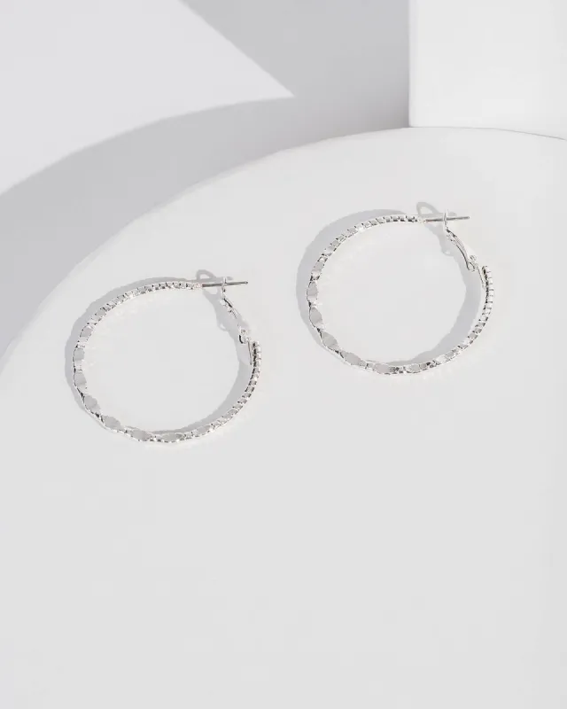 Silver Scoop Detailed Hoop Earrings sold by Collete Hayman